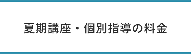 プロ講師による完全1対1個別指導の料金